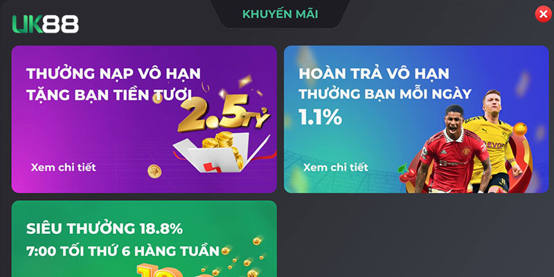 Khuyến mãi tưng bừng, chơi là có quà